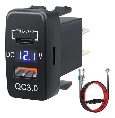 12v-24v Dual Quick Charge 3.0 Usb Socket And Usb C Pd Port