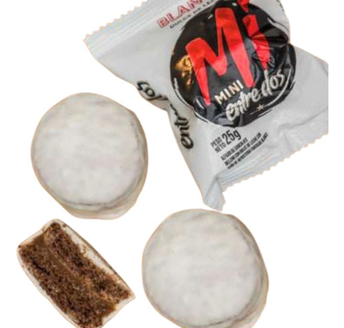 Imagen 2 de 8 de Alfajor Mini Premium Entre Dos Blanco - Caja X20 Ud.