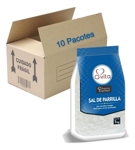 Sal De Parrilla Q-vita 1kg (10 Pacotes)