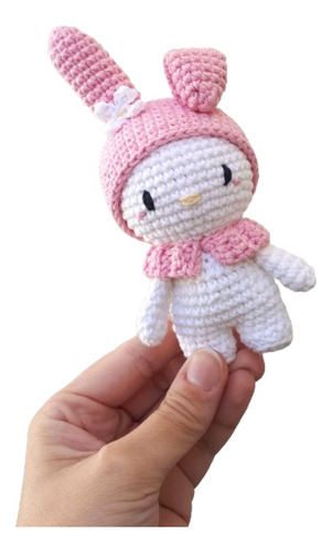 Muñeca Chibi My Melody Sanrio Amigurumi Tejida - Pipelino