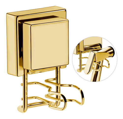 Imagem 1 de 6 de Suporte Ducha Higiênica Chuveiro Manual Ventosa Dourado Wp