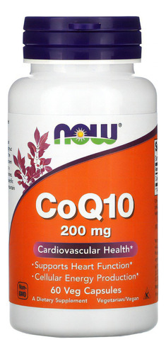 Suplemento em cápsula NOW  Antioxidantes CoQ10 coenzima q10 CoQ10 em pote 60 un  pacote x 3 u