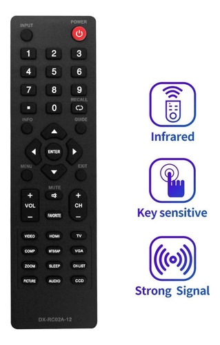 C0c Reemplace El Control Remoto Dx-rc02a-12 Para Dynex