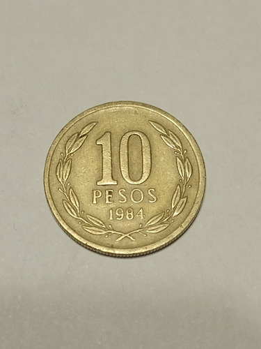 Moneda De 10 Pesos Chilena Año 1984