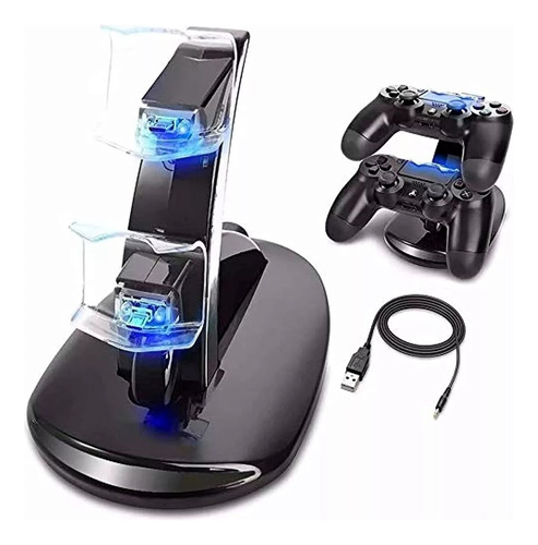 Soporte Base Cargador Doble De Control Joystick Ps4