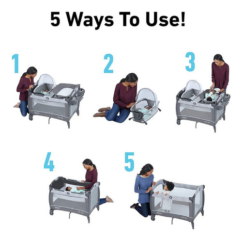 Imagen 5 de 6 de Corral Pack 'n Play Close2baby (derby) Graco