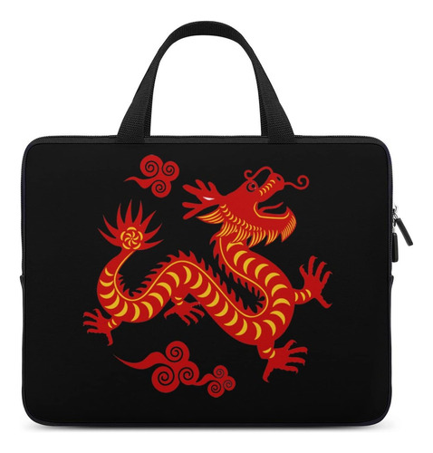 Bolsa Portatil Dragon Chino Estuche Viaje Para Tableta Suave