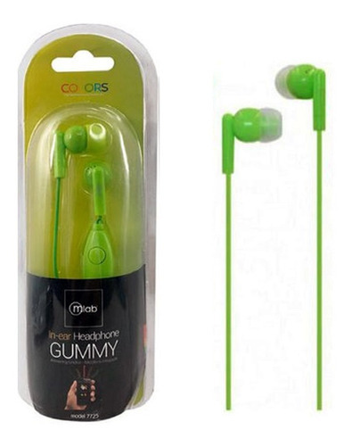 Audífono In-ear Gummy Microlab Manos Libres Verde