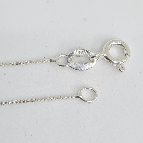 Imagen 2 de 8 de Cadena Plata 925 Italiana Eslabon Veneciana 50 Cm Sellada