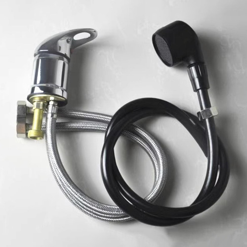 Grifo De Champú Para Salón, Cabezal De 80cmcon Tubo Negro