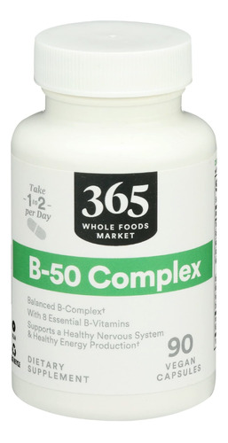 365 By Whole Foods Market, Complejo De Vitamina B50, 90 Cáps