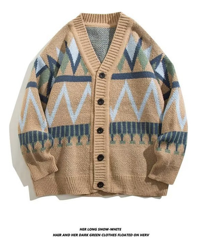 Cárdigan De Punto Con Frente Abierto Para Hombre, Estilo Per