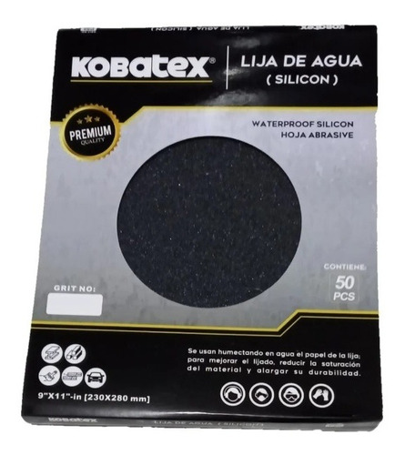 Lija De Agua Kobatex Gr220 Paq 50pcs