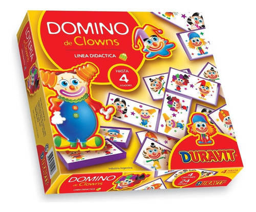 Juego De Mesa Domino Infantil Duravit Clow Payasos