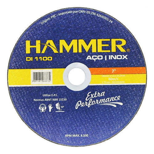 Disco Inox Hammer 7 X1.6mm Gydi1100