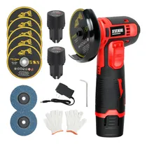 Comprar Esmeril Angular Mini Esmeriladora Inalámbrica Esmeril Pulido Lijadora Amoladora + 2 Baterías Rojo