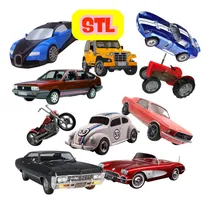 Comprar 163 Veiculos Carros Pack Stl Arquivos Para Impressão 3d