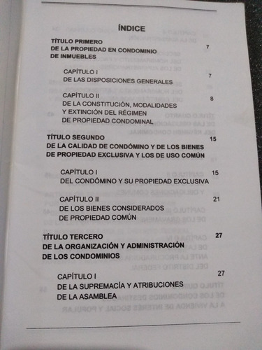 Ley De Propiedad En Condominio De Inmuebles Para El Df (Usado)