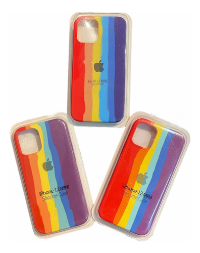 Silicone Case Multicolor iPhone 12 Mini Funda Protector