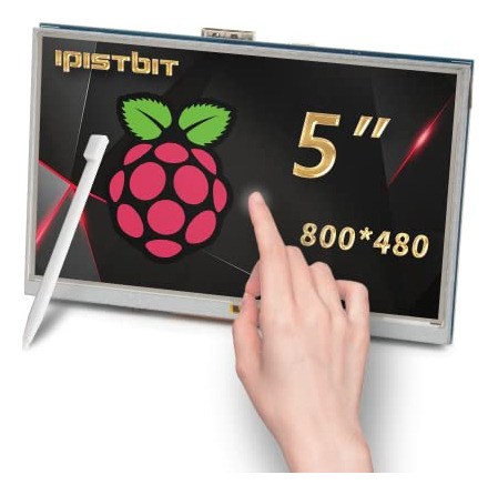 Monitor Táctil Ipistbit Raspberry Pi, Pantalla Hdmi De 5 Pul