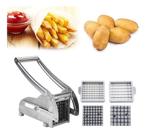 Cortador Manual De Papas Fritas Máquina De Cortar Patatas Re