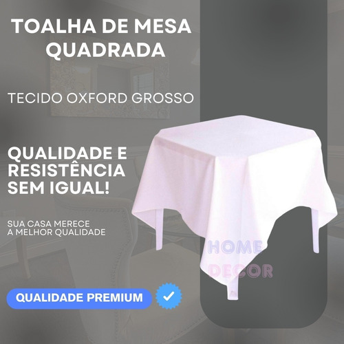 Kit 10 Toalha De Mesa 4 Cadeiras Oxford Grosso Liquidaçao