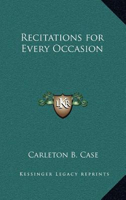 Libro Recitations For Every Occasion - Carleton B Case