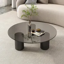 Comprar Mesas De Centro Modernas Redondas Con Base De Madera Y Vidri
