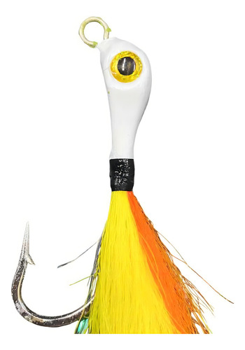 Isca De Pena Jig Tucunaré Traíra Robalo 12g Amarelo/laranja