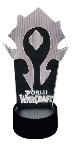 World Of Warcraft Juego Horda Bandera Lámpara Led Rgb Luces