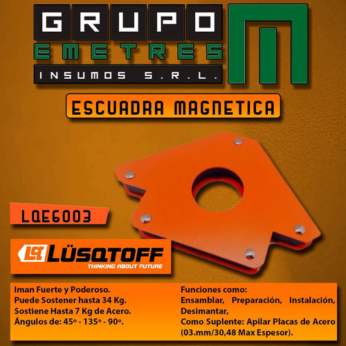 Escuadra Magnetica 5 Para Soldar Lusqtoff