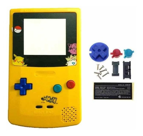 Gameboy Color Pokémon Pikachu Gold Silver Carcasa