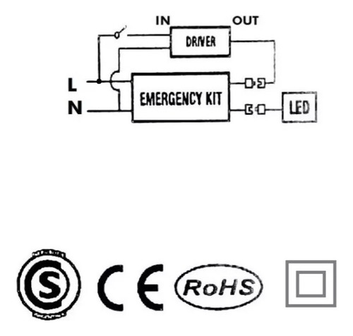 Driver de Emergencia para focos Led de 3w a 50w Batería respaldo 90 a 120min emer-20 Energy Supply