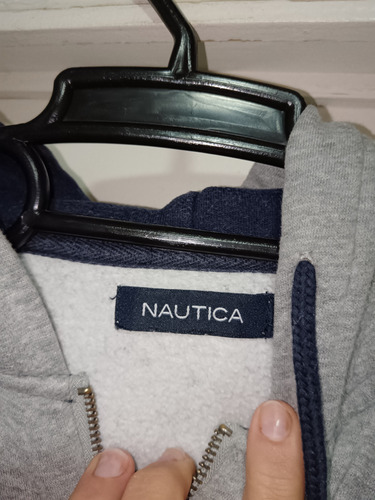 Campera Con Cierre C/ Capucha Náutica Hombre Gris (Usado)