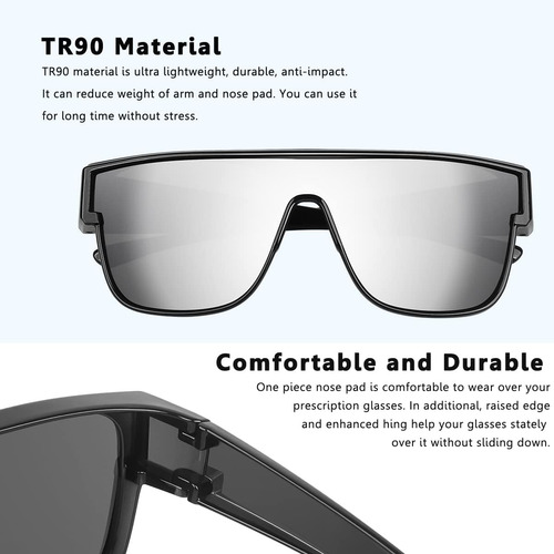 Brguras Gafas De Sol De Gran Tamaño Con Ajuste Sobre Gafas C