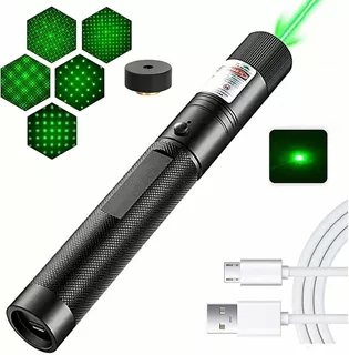 Puntero Láser Verde Proyector Con Carga Usb Recargable 15km