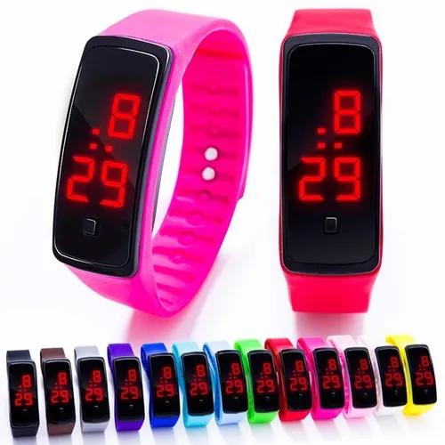 Reloj Pulsera Led Digital Silicona X 5 Unidades X Mayor Ya