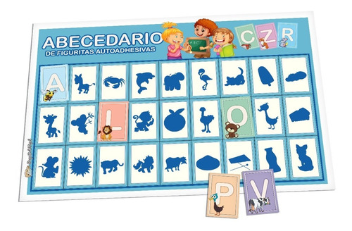 Abecedario De Figuritas Autoadhesivas Juego Didáctico 