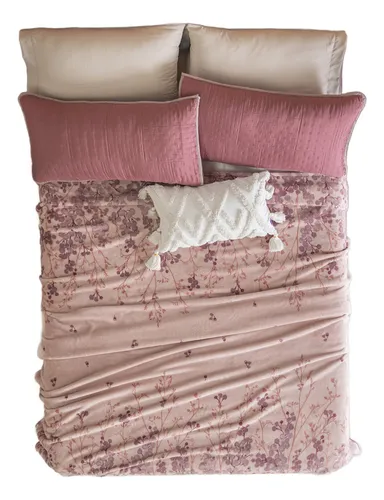 comprar Cobertor Ligero King Size\u002Fqueen Size Hanami Vianney Color Rosa
