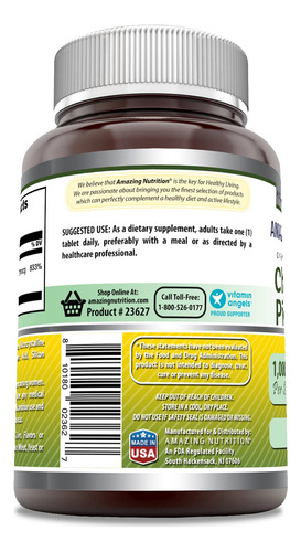 Suplemento Amazing Nutrition Picolinato De Cromo 1000mcg