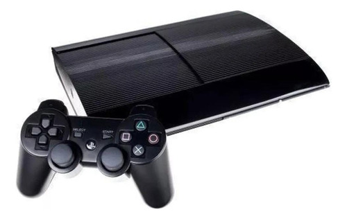 Sony Playstation 3 Súperslim 250gb + 2 Joysticks Ps3 Negro (Reacondicionado)