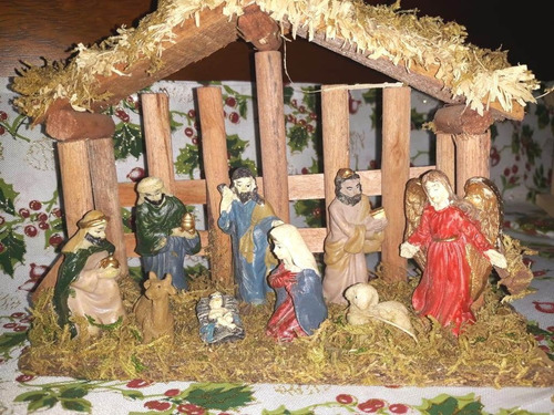 pic Imagens Do Presepio De Natal presepio natal telhado tipo grama 9 personagens resina r 99 6