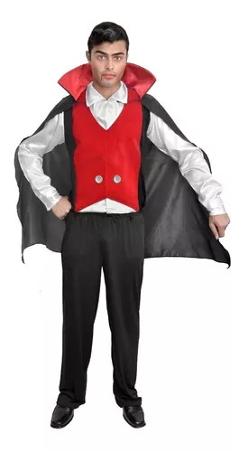 Fantasia de Drácula Vampiro Masculino Adulto Completa c/ Cartola