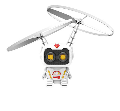 Juguete Robot Volador Por Inducción Drone Astronauta Con Luz Color Blanco