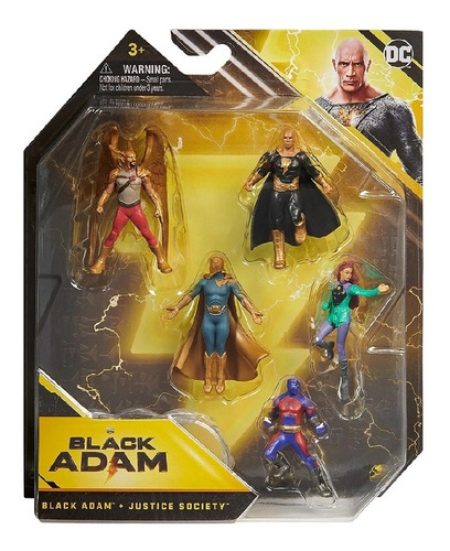 Adao Negro Set Com 5 Figuras Justice Society Sunny 3084