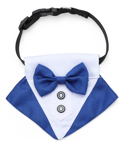 Corbata Para Perro, Traje Formal, Ajustable, Cuello Blanco