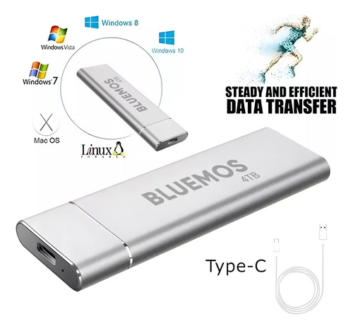 Disco Duro Externo Portátil Ultravelocidad Ssd M De 4 Tb Hard Disk