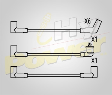 Jgo Cables Bujía Silicon Para Ford Ltd 3.8l 6cil 1984 Negro