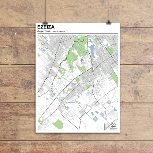 Mapa Partido De Ezeiza 80cmx61cm