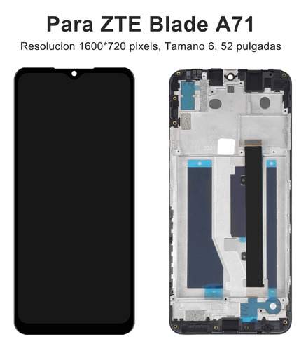 Okbichi Pantalla Para Zte Blade A71 A7030 Con Marco